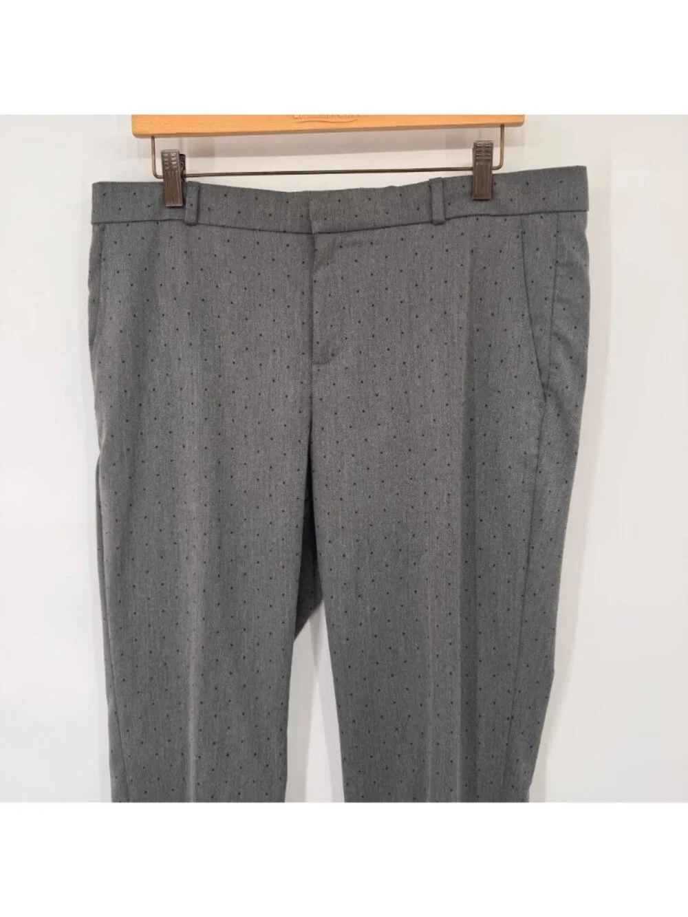 Banana Republic Womens Gray Pin-Dot Dress Pants Size 12  slim leg